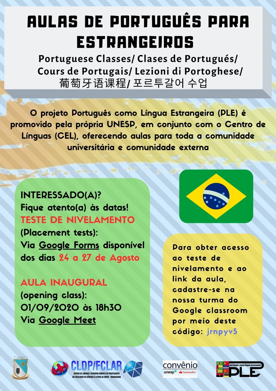 Horários e Turmas - 2º Semestre 2019 - Centro de Línguas e